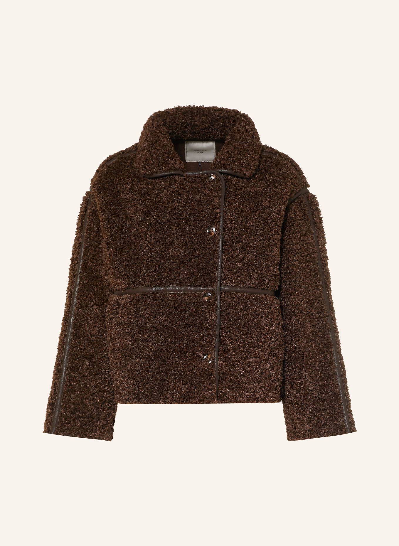 NEO NOIR Teddyfell-Jacke CASTOR: DUNKELBRAUN