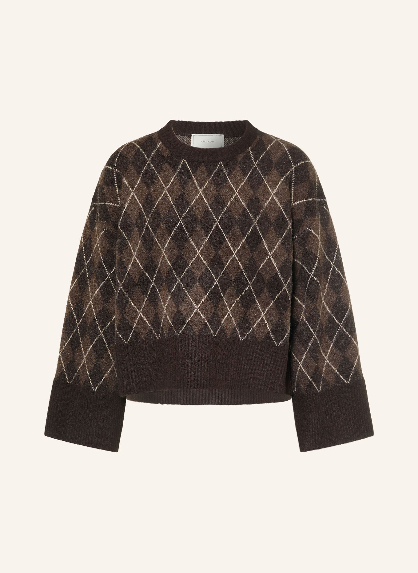 NEO NOIR Sweater: DARK BROWN / CREAM / TAUPE