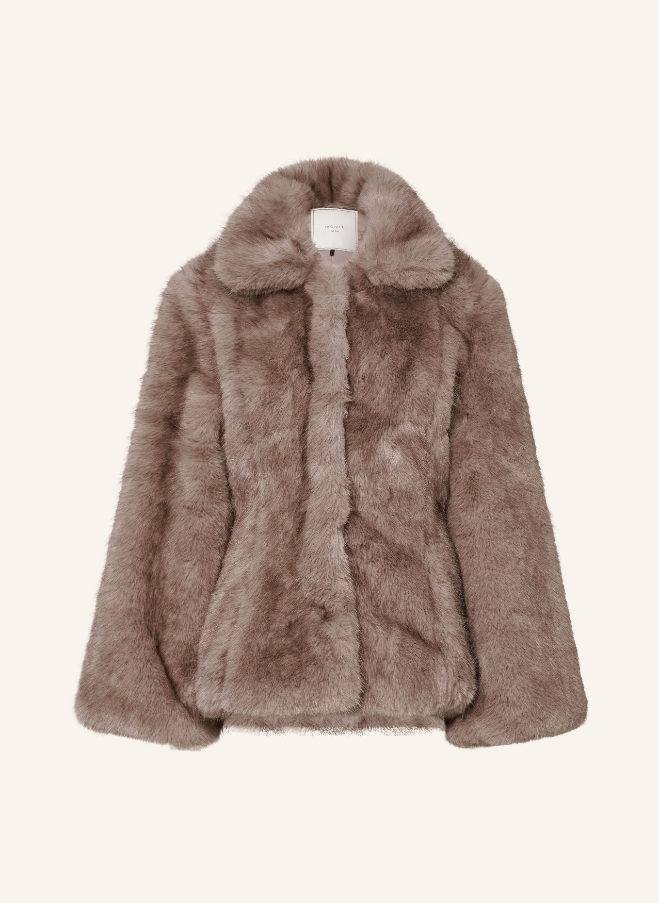 NEO NOIR Kunstfell-Jacke ARIELLA: TAUPE