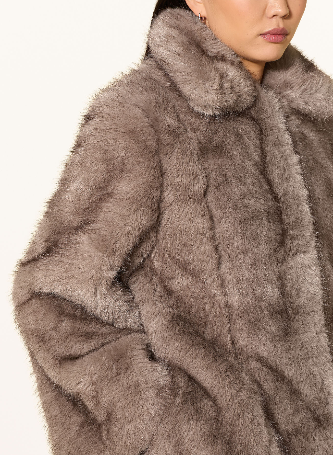 NEO NOIR Kunstfell-Jacke ARIELLA: TAUPE