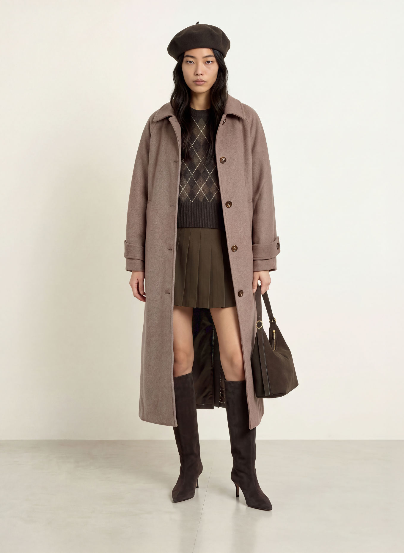 NEO NOIR Mantel KEATON: TAUPE