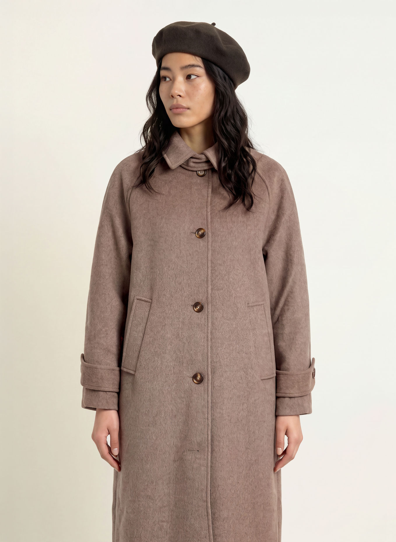 NEO NOIR Mantel KEATON: TAUPE