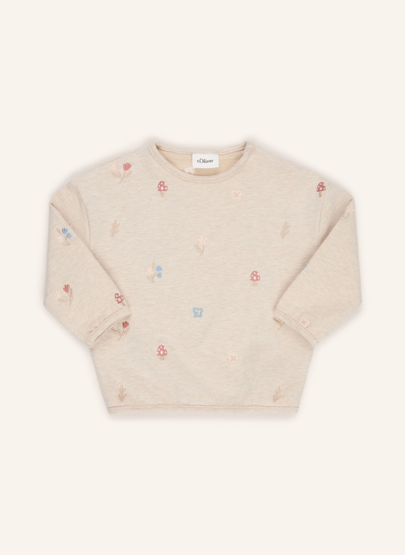 s.Oliver RED Sweatshirt: BEIGE / ROSÉ / HELLBLAU