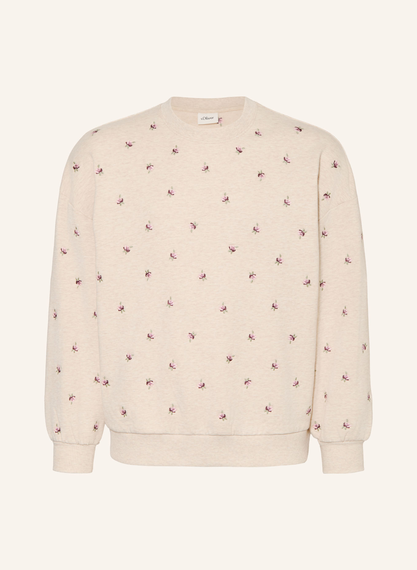 s.Oliver RED Sweatshirt: BEIGE / ROSÉ / LICHTGROEN