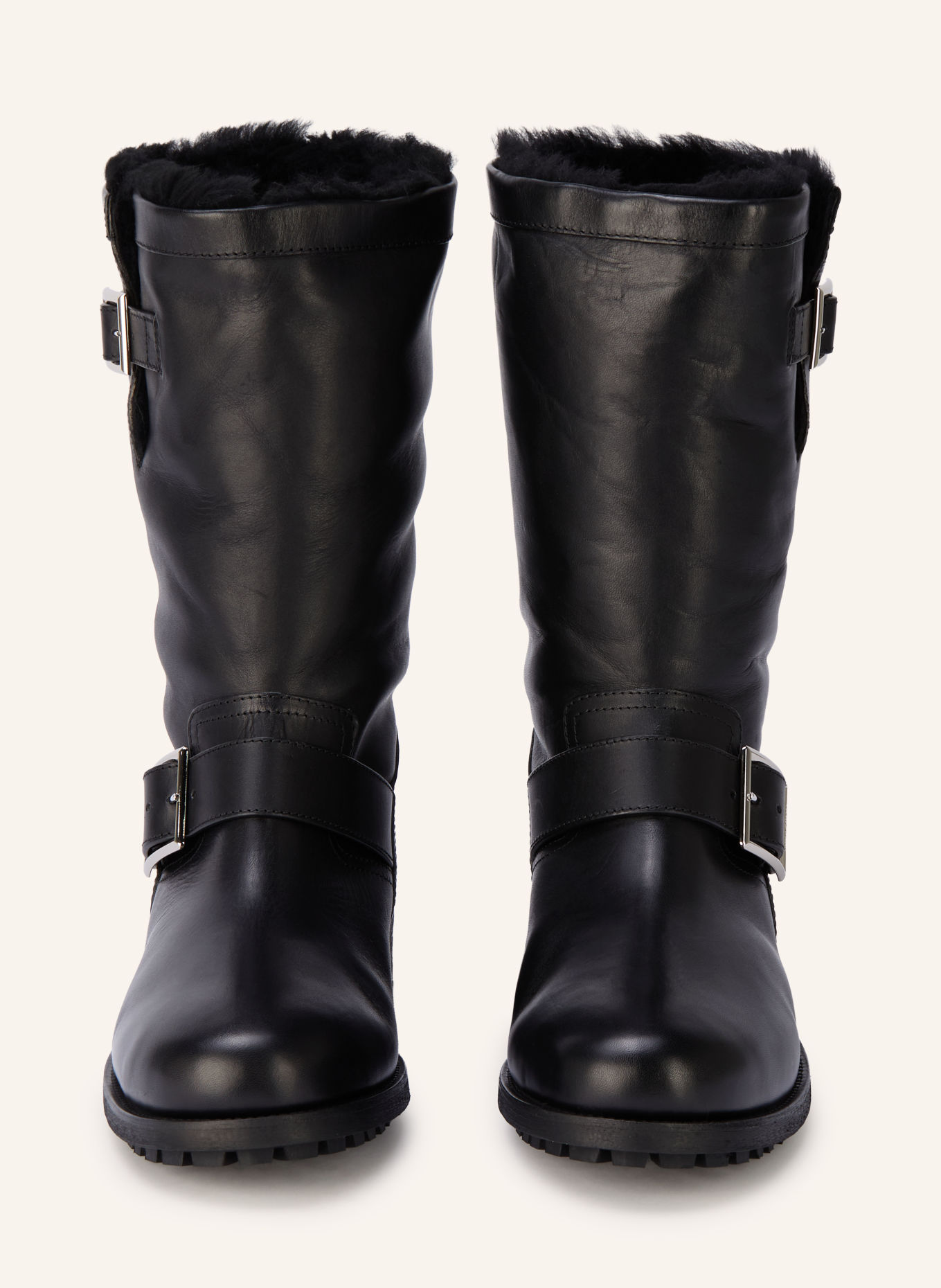 JIMMY CHOO Botki motocyklowe: CZARNY / SREBRNY