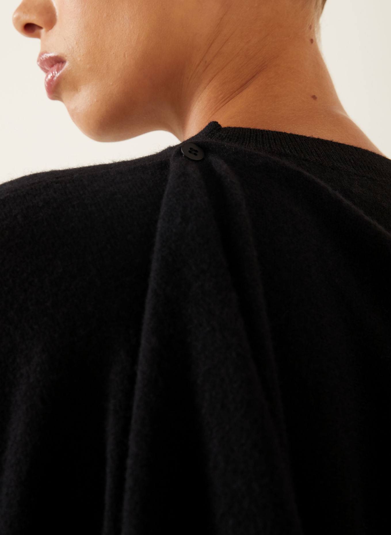 DARKPARK Pullover ADDISON mit Schal: SCHWARZ