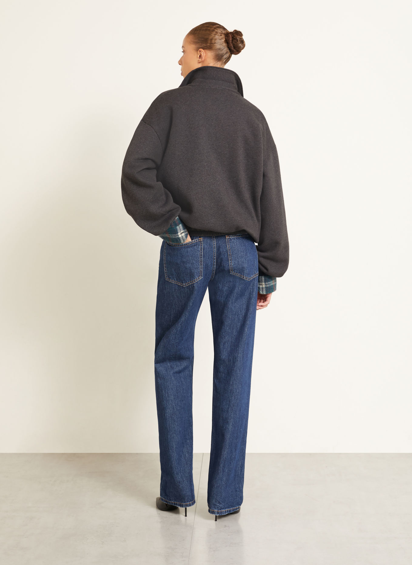 DARKPARK Sweat-Poloshirt ALVA: DUNKELGRAU