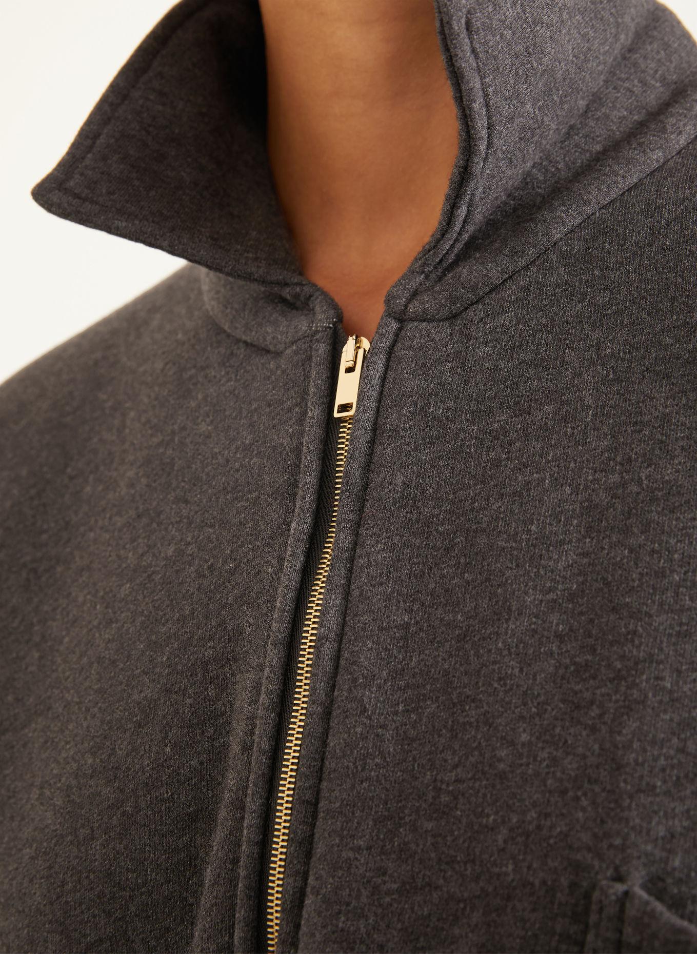 DARKPARK Sweat-Poloshirt ALVA: DUNKELGRAU
