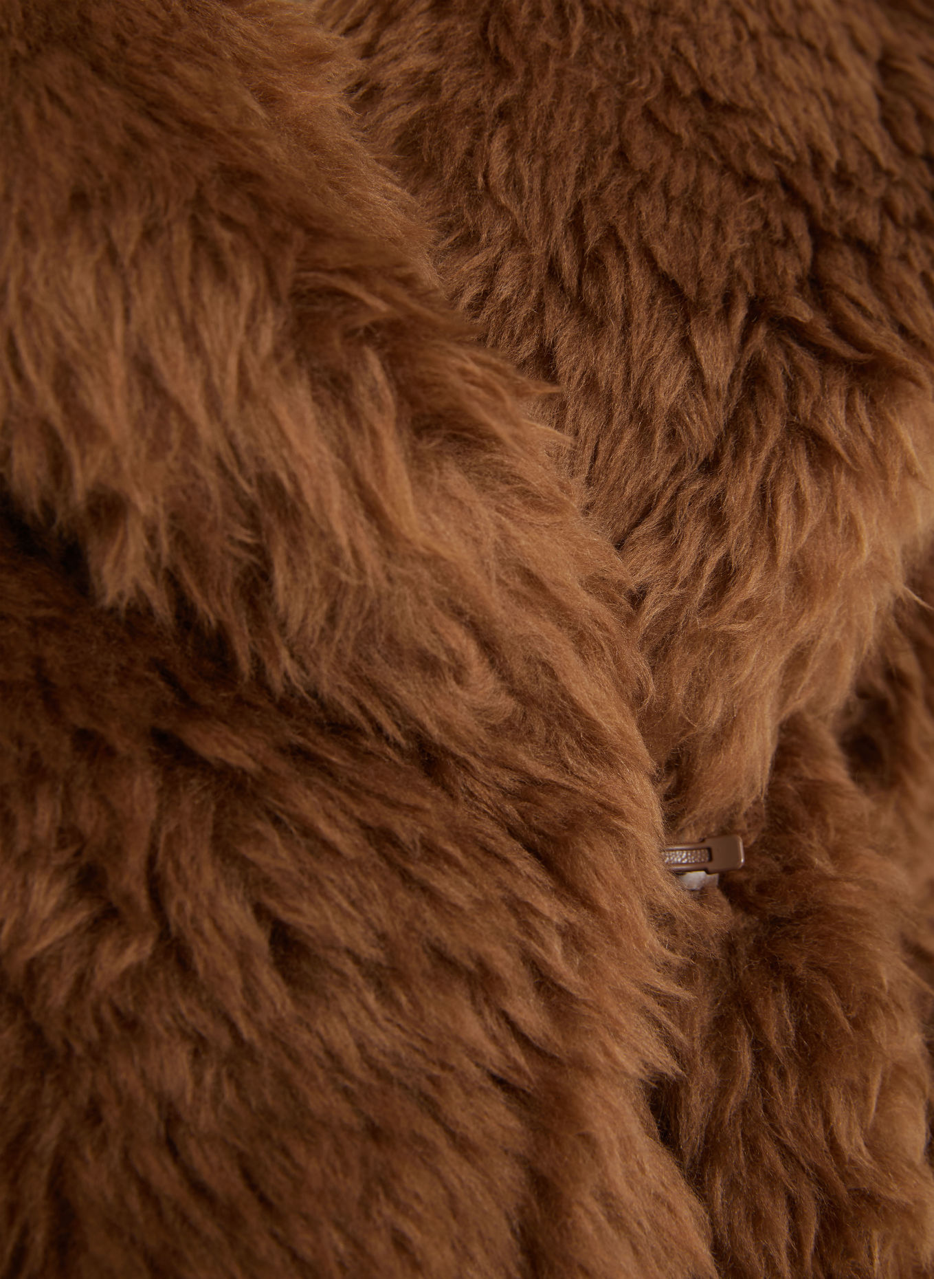 Max Mara Cape ACCORTA en fausse fourrure à manches 3/4: MARRON