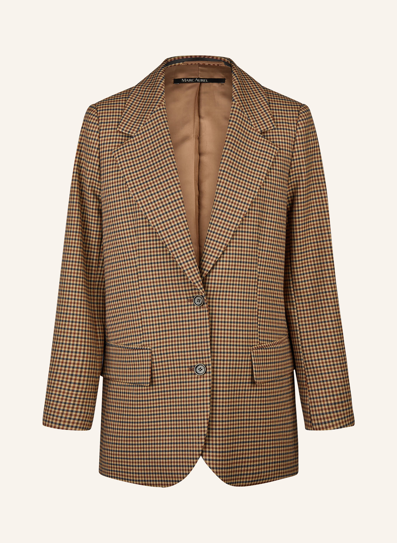 MARC AUREL Longblazer: BEIGE / BRAUN / DUNKELBLAU