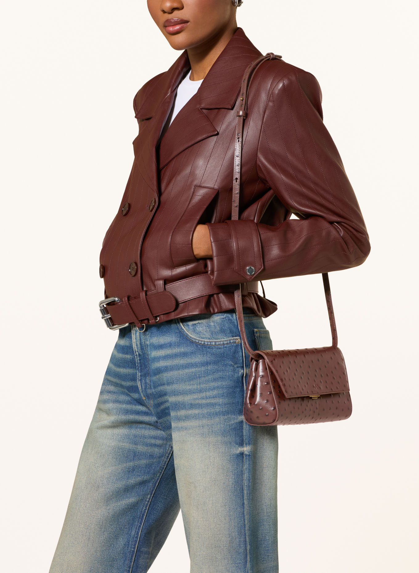 KAAI IKON Crossbody Bag: BROWN / GOLD