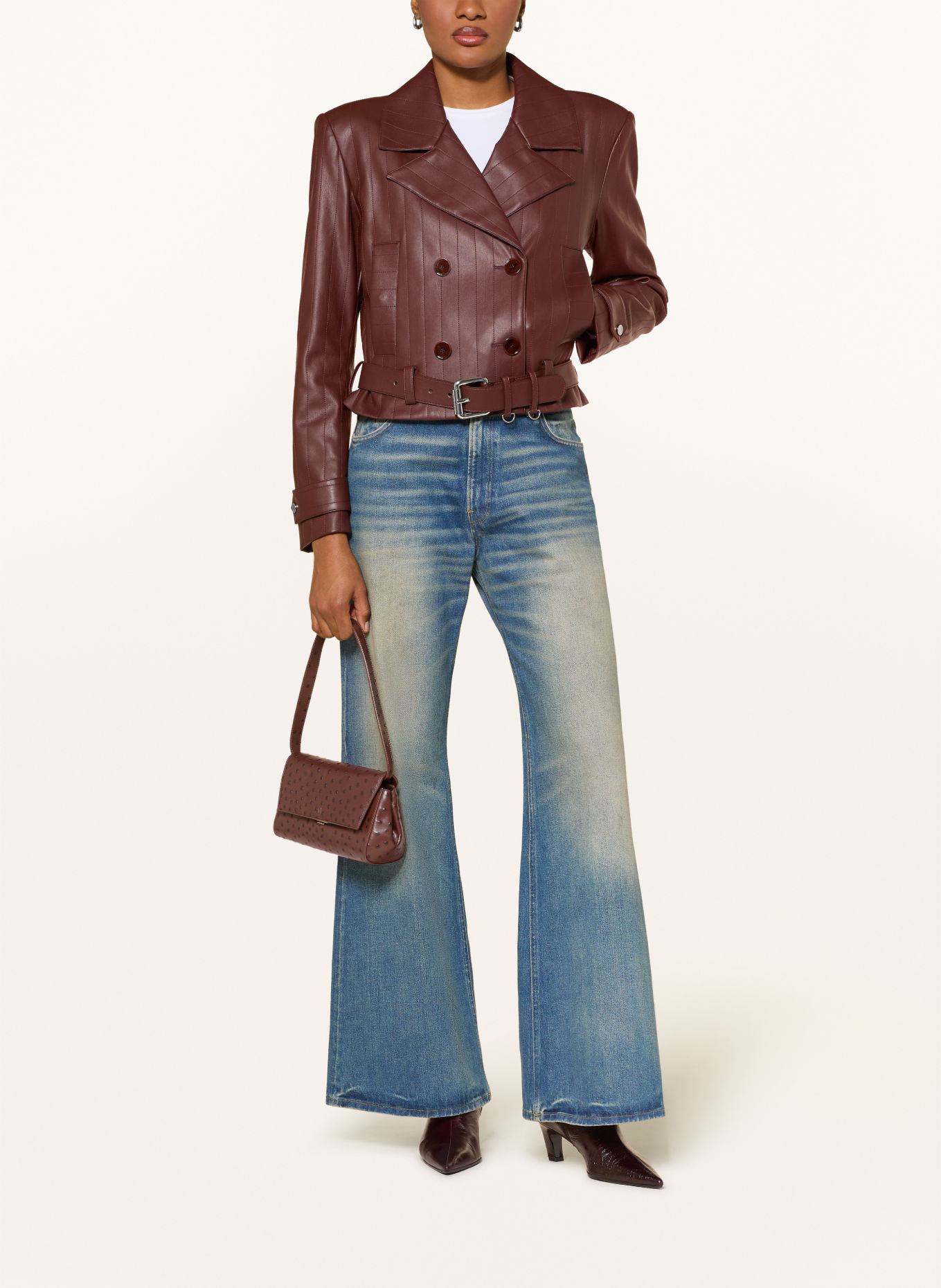 KAAI IKON Crossbody Bag: BROWN / GOLD