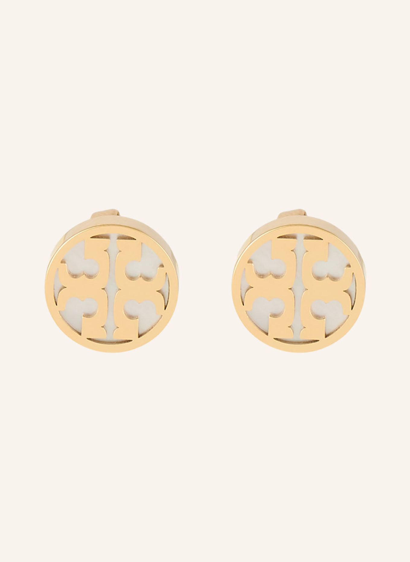 TORY BURCH Oorstekers ICON: GOUD / CRÈME