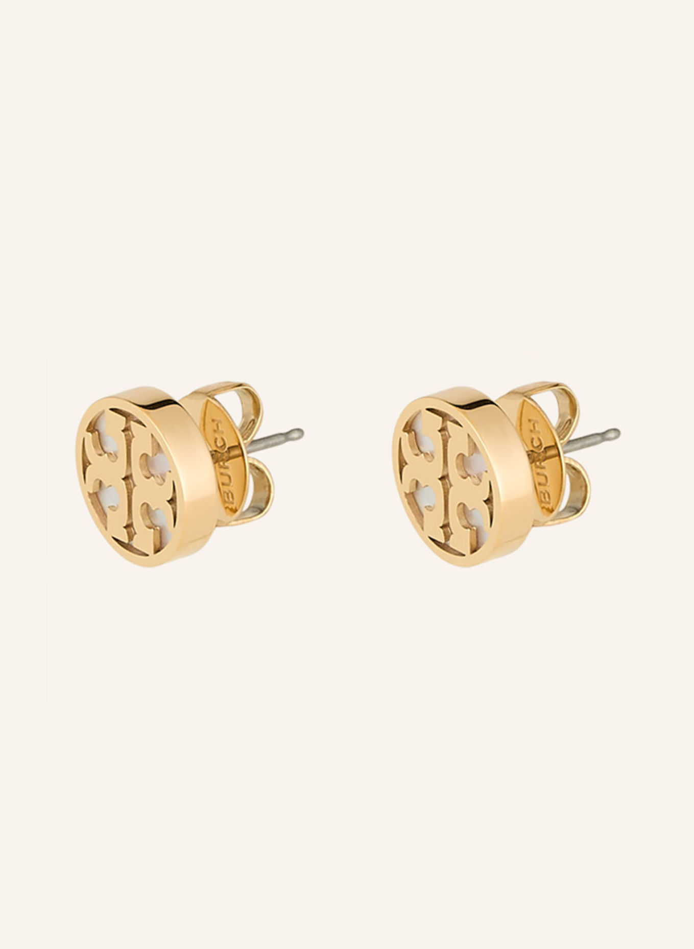TORY BURCH Oorstekers ICON: GOUD / CRÈME