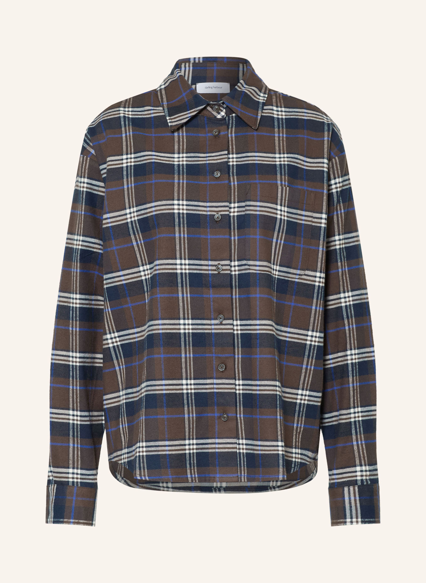 darling harbour Chemisier en flanelle: dark brown / beige
