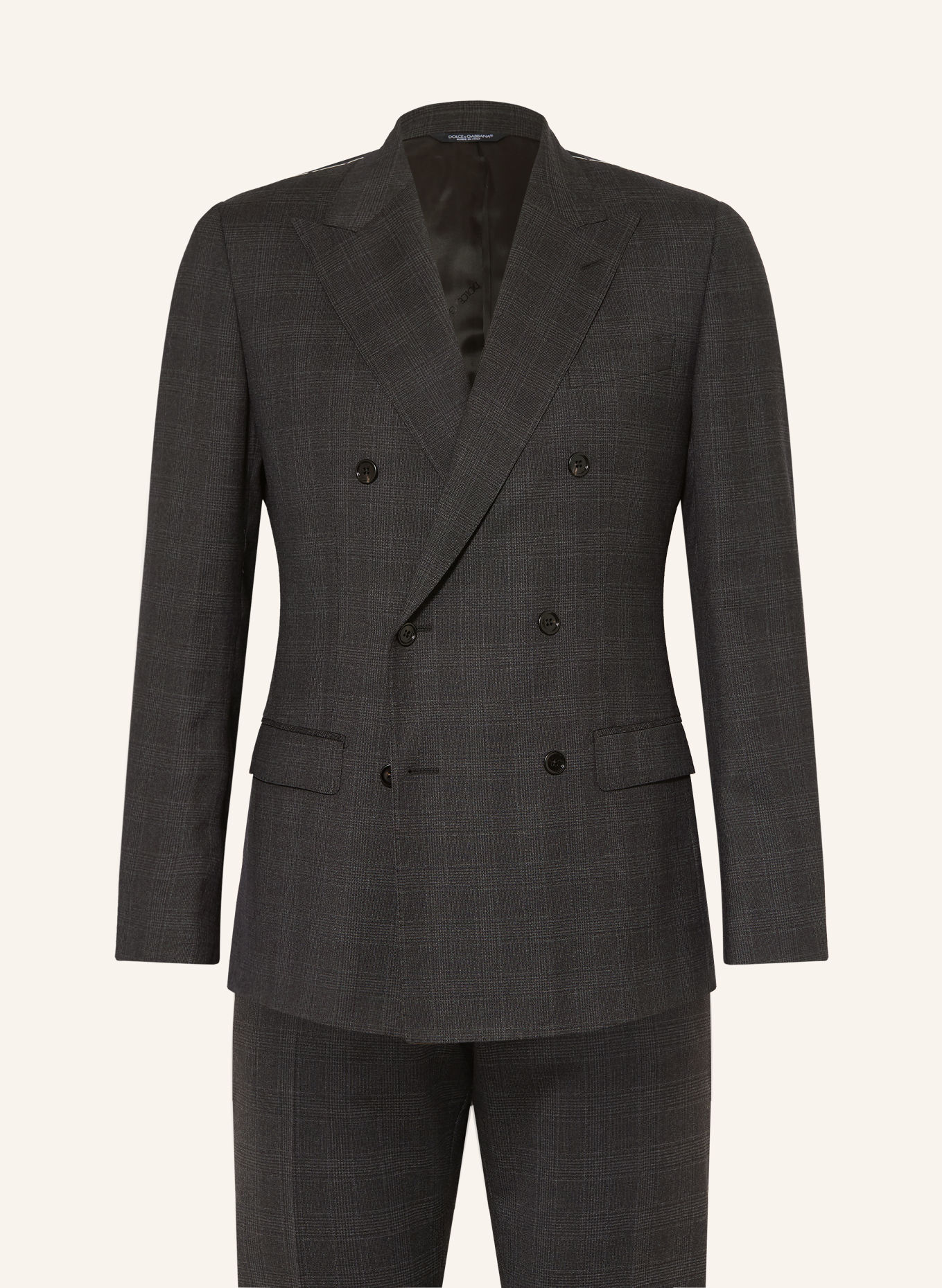 DOLCE & GABBANA Anzug Extra Slim Fit: DUNKELGRAU / HELLGRAU