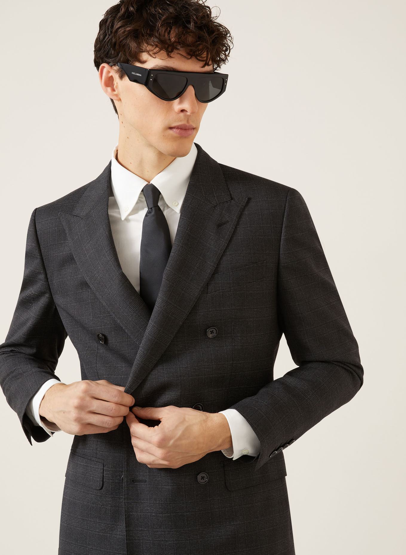 DOLCE & GABBANA Anzug Extra Slim Fit: DUNKELGRAU / HELLGRAU