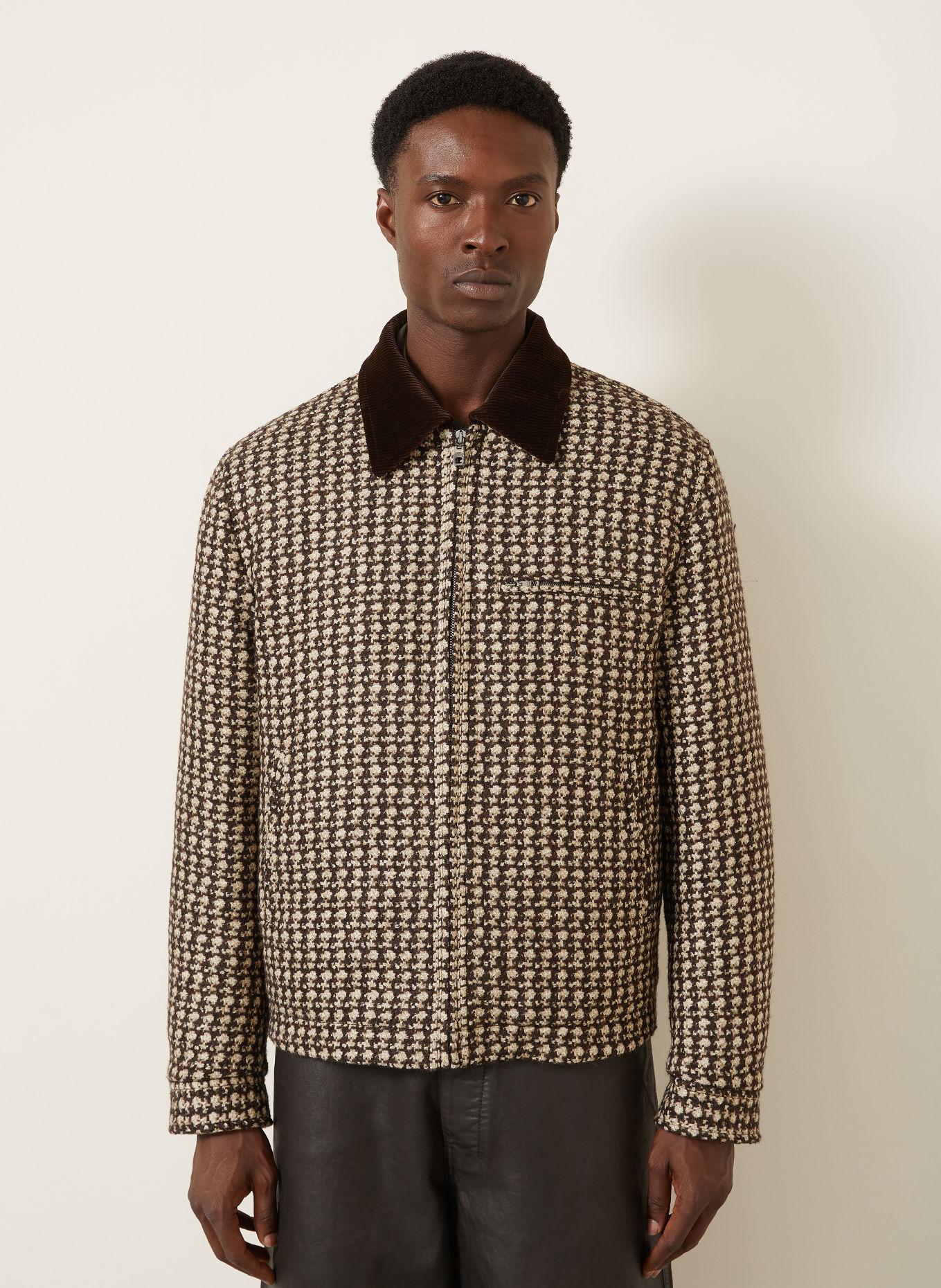 DOLCE & GABBANA Overjacket: DUNKELBRAUN / BEIGE
