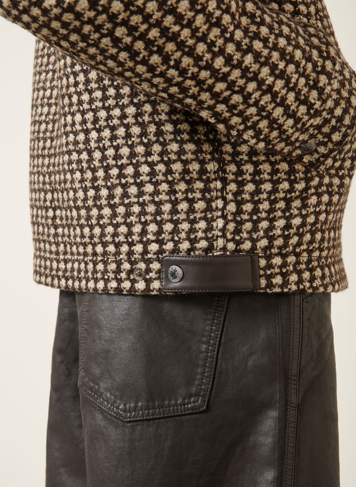 DOLCE & GABBANA Overjacket: DUNKELBRAUN / BEIGE