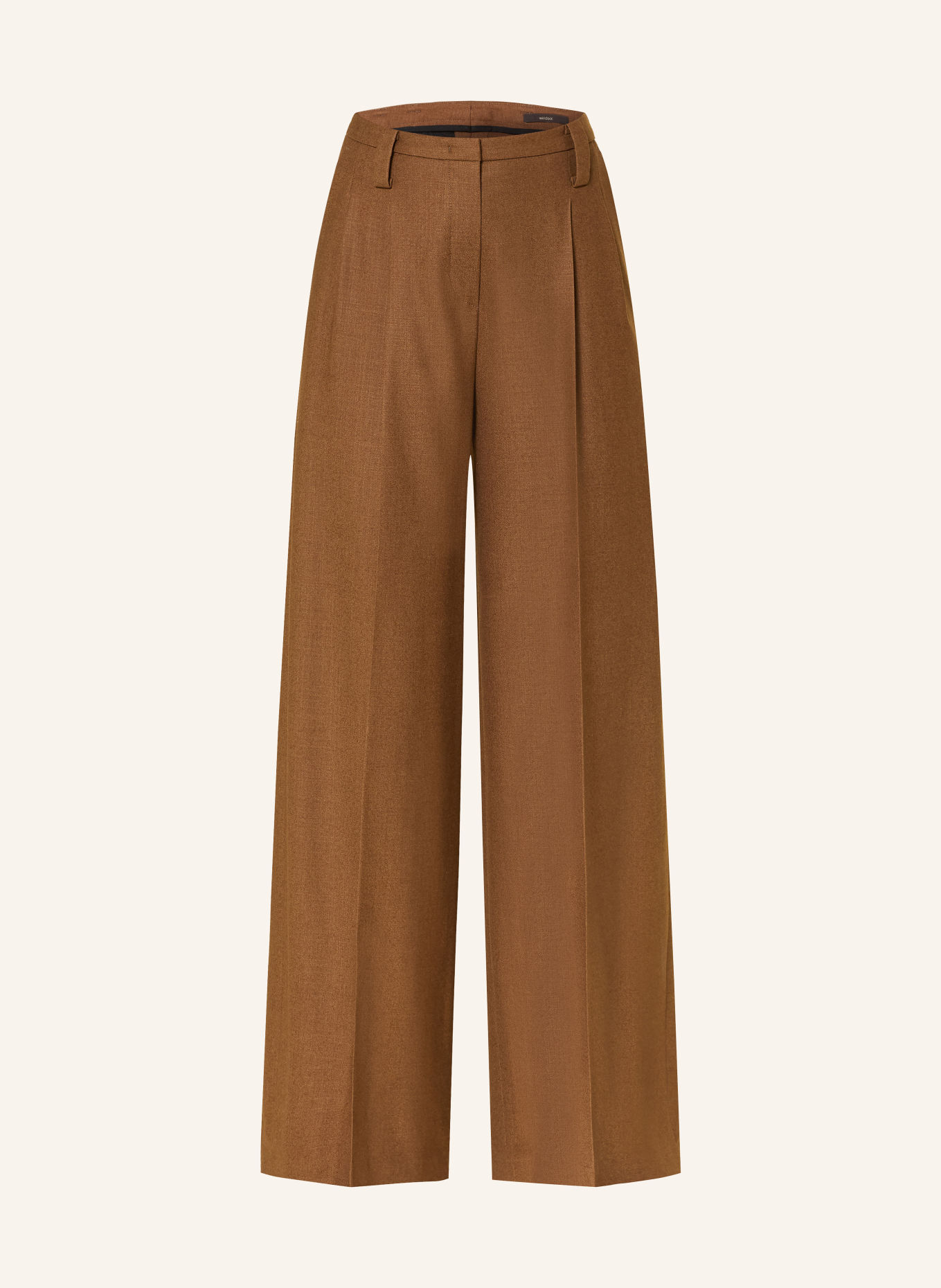 windsor. Marlenehose mit Seide: BRAUN