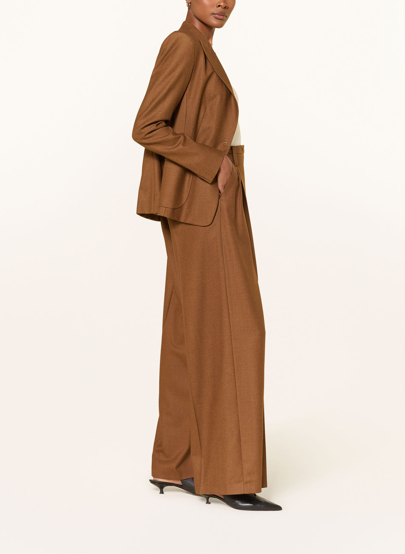 windsor. Marlenehose mit Seide: BRAUN