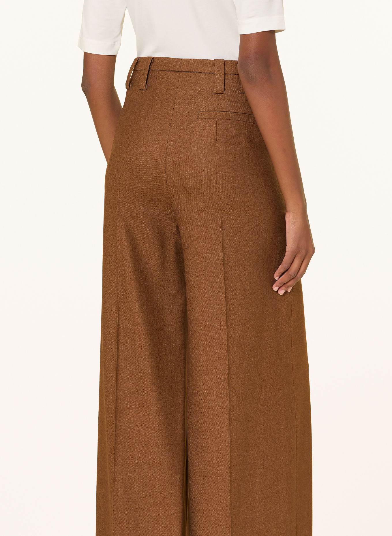 windsor. Marlenehose mit Seide: BRAUN