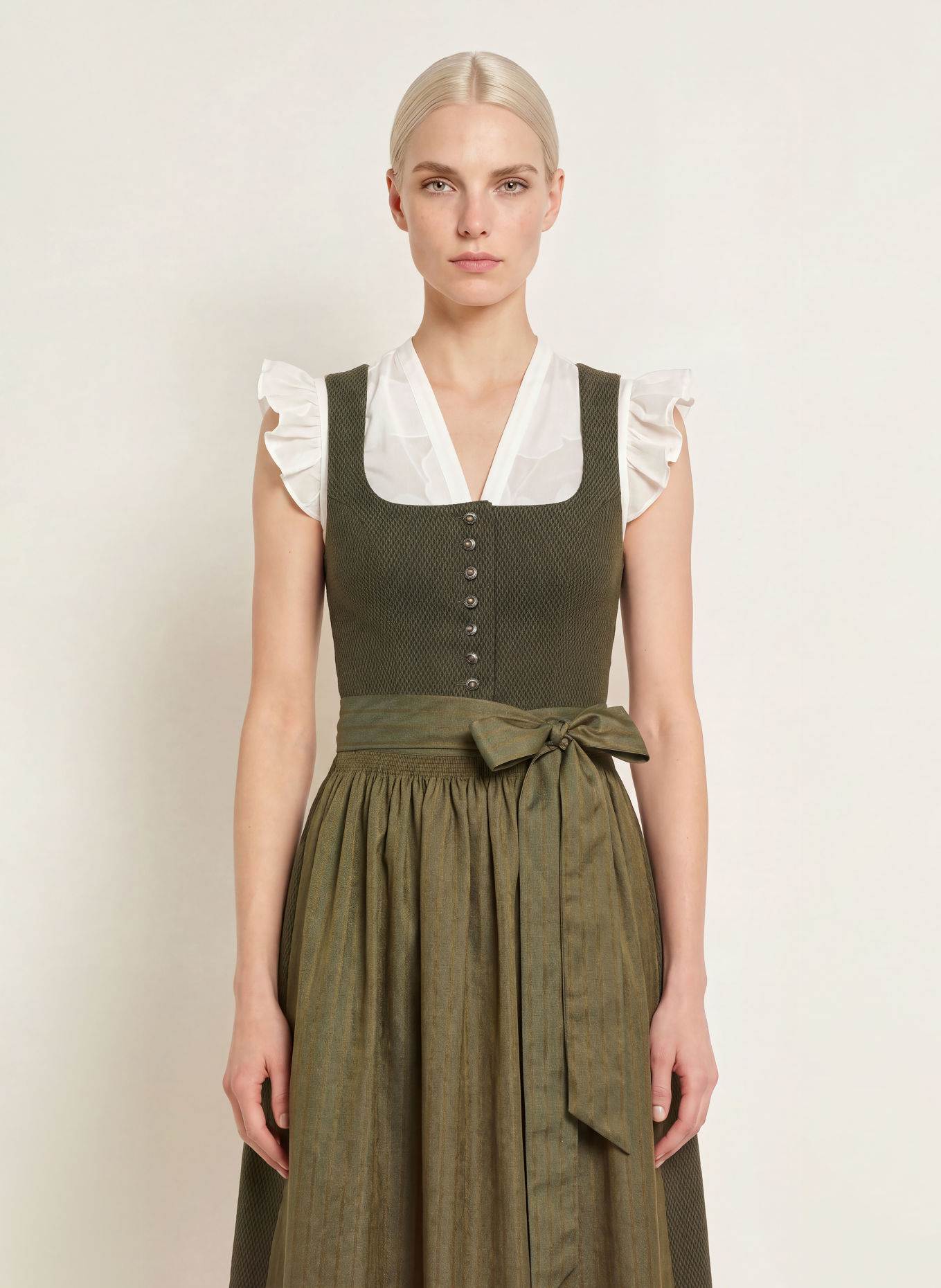 Hammerschmid Dirndl KOFLERSEE: VERDE ÎNCHIS / ALBASTRU-CENUȘIU / NEGRU