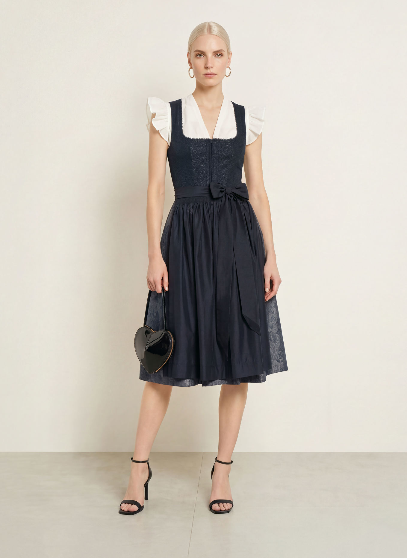 Hammerschmid Dirndl PLATTENSEE: DARK BLUE / GRAY