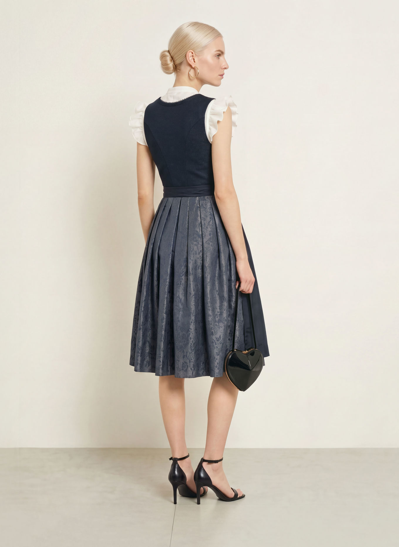 Hammerschmid Dirndl PLATTENSEE: DARK BLUE / GRAY