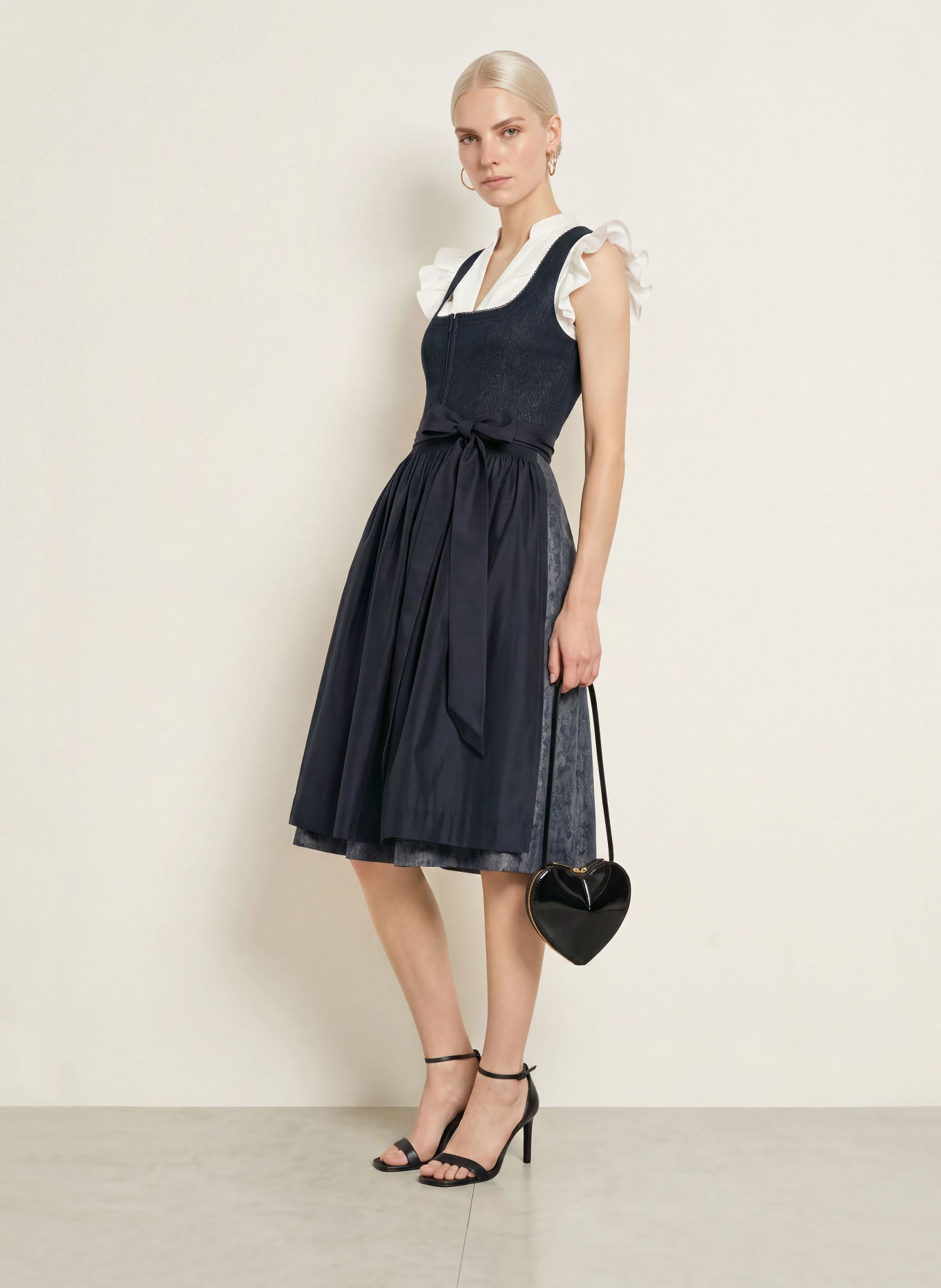 Hammerschmid Dirndl PLATTENSEE: DARK BLUE / GRAY