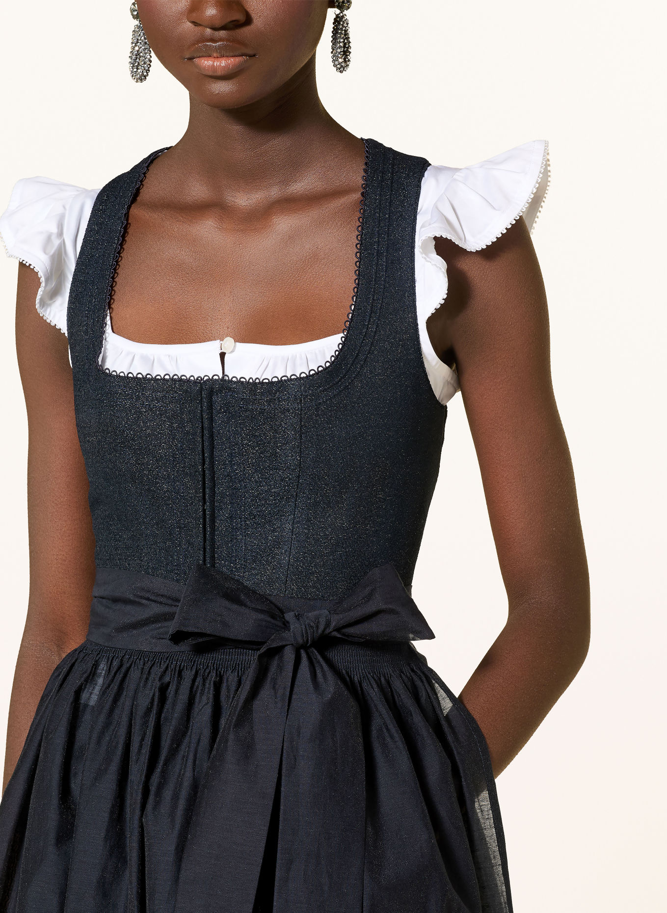 Hammerschmid Dirndl PLATTENSEE: DARK BLUE / GRAY