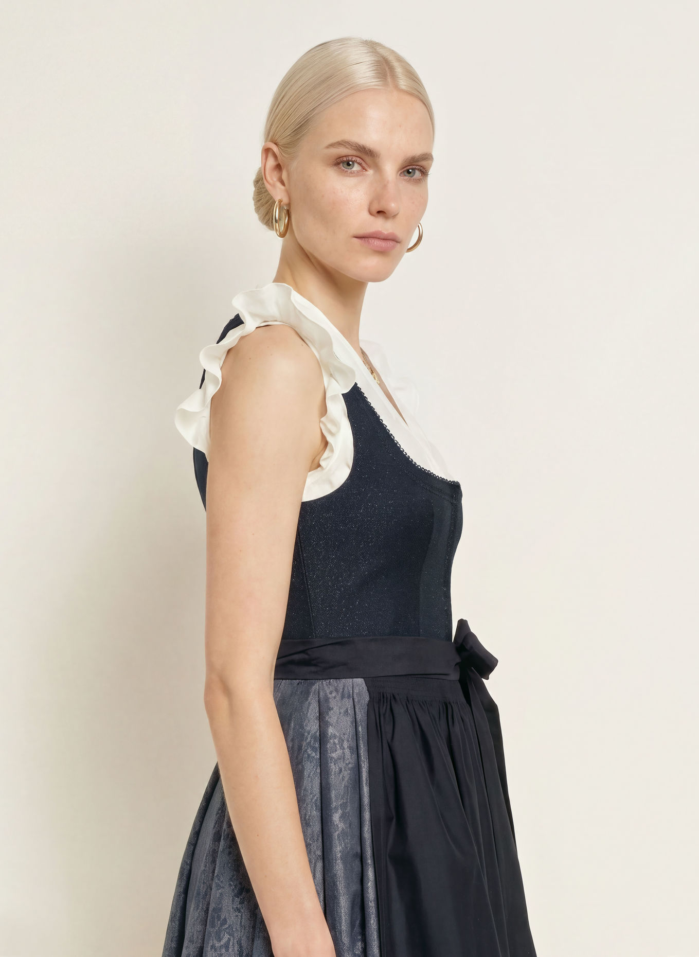 Hammerschmid Dirndl PLATTENSEE: DARK BLUE / GRAY