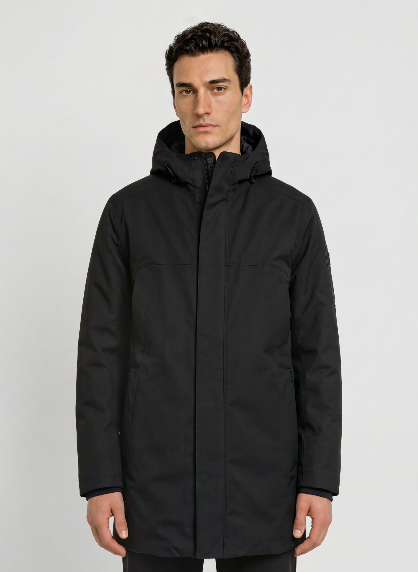 BOSS Parka HEXATECH: ČERNÁ