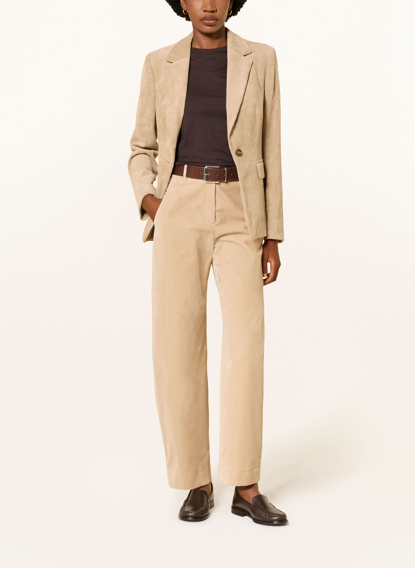windsor. Pantalon en velours côtelé: CHAMEAU