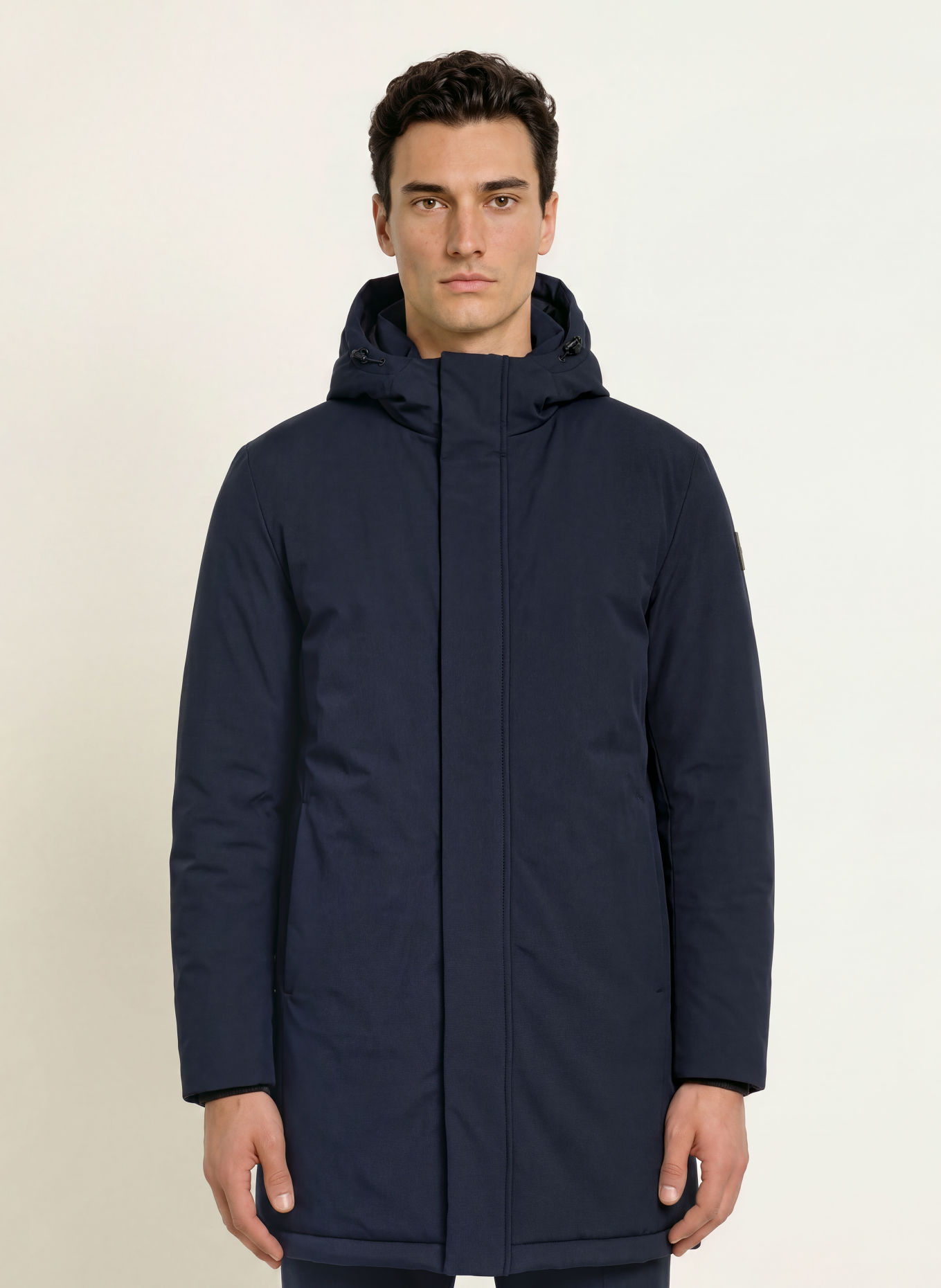 BOSS Manteau CRAULER: BLEU FONCÉ