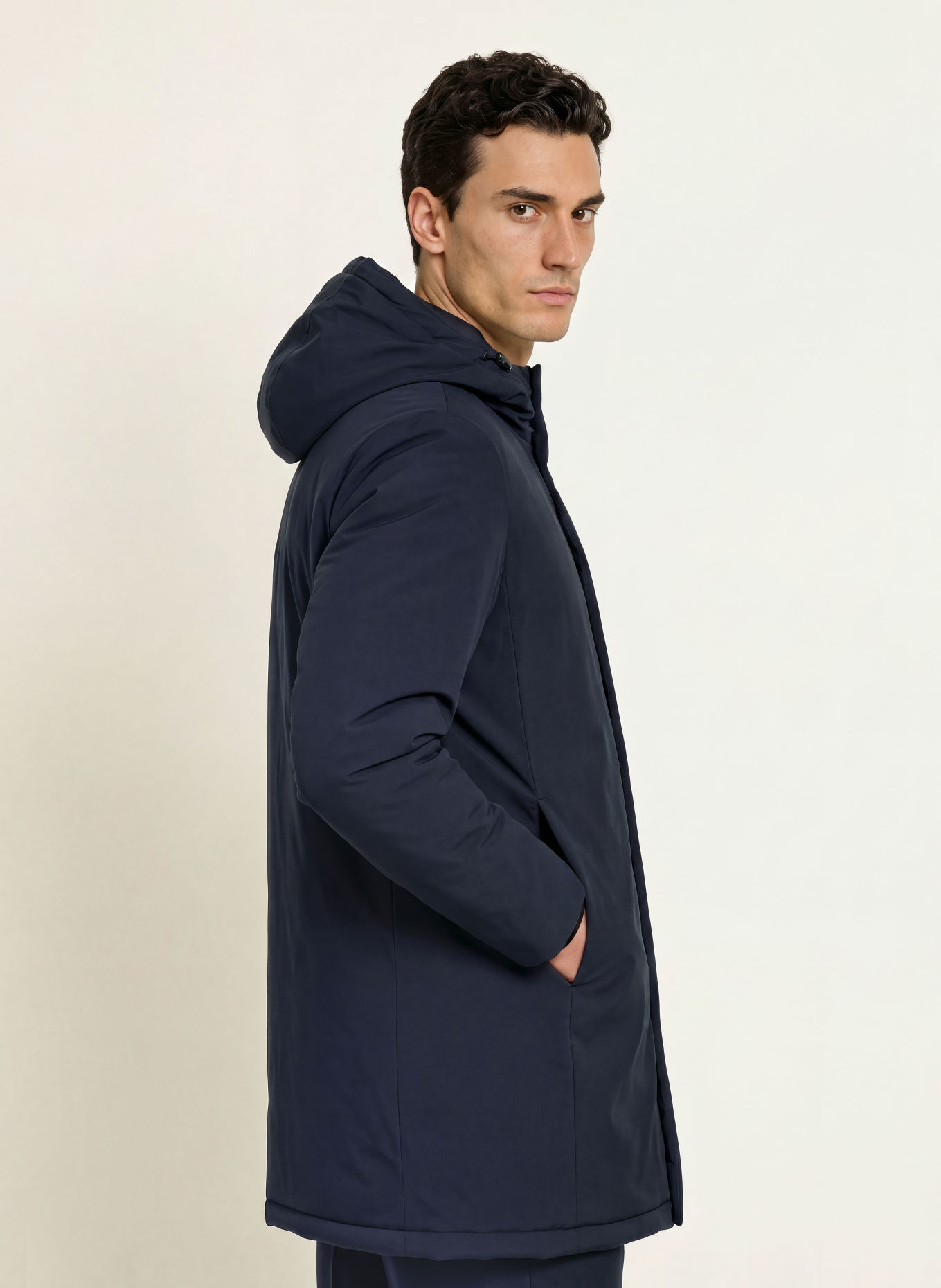 BOSS Manteau CRAULER: BLEU FONCÉ