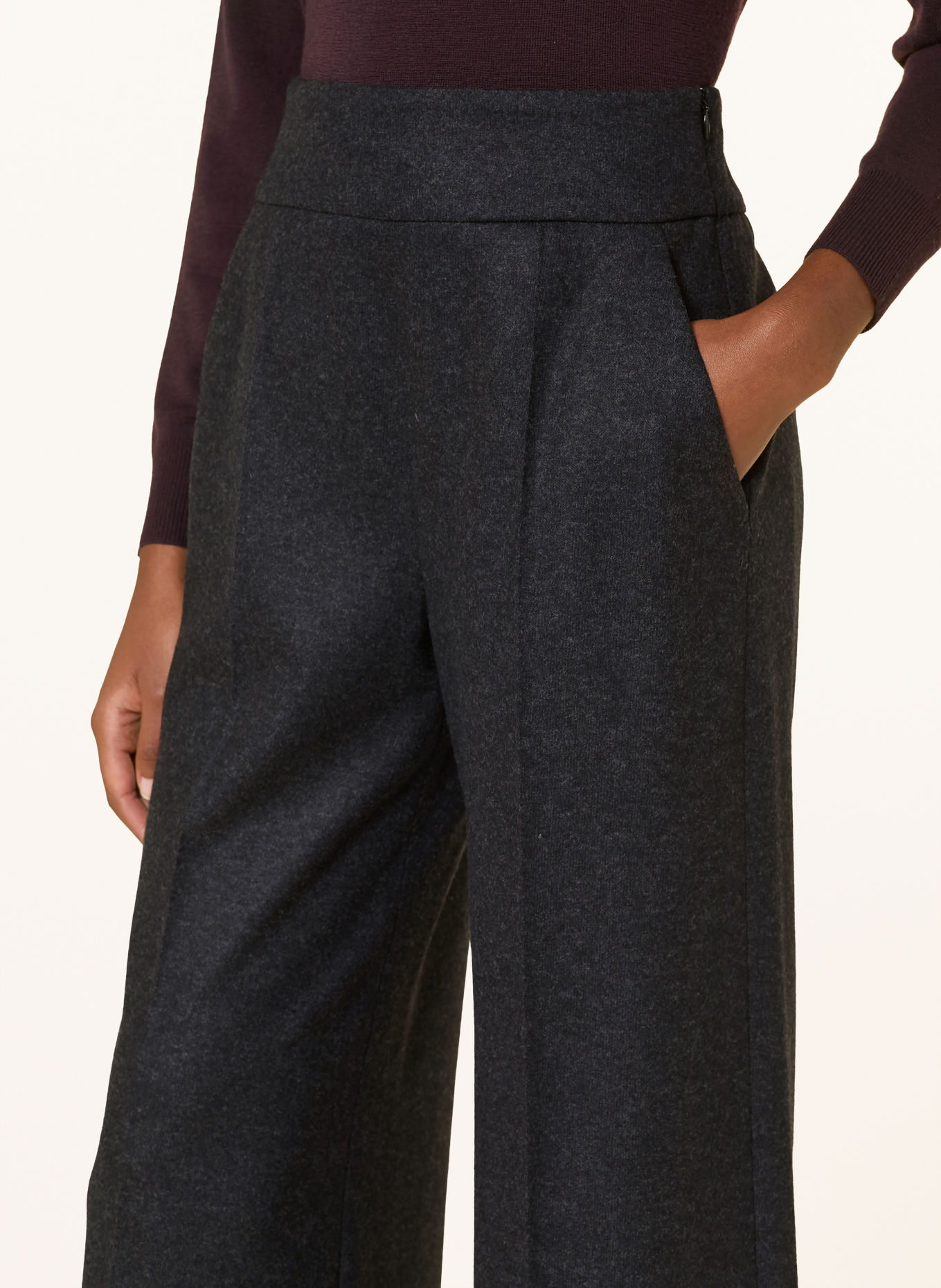 windsor. Flanell-Culotte: DUNKELGRAU