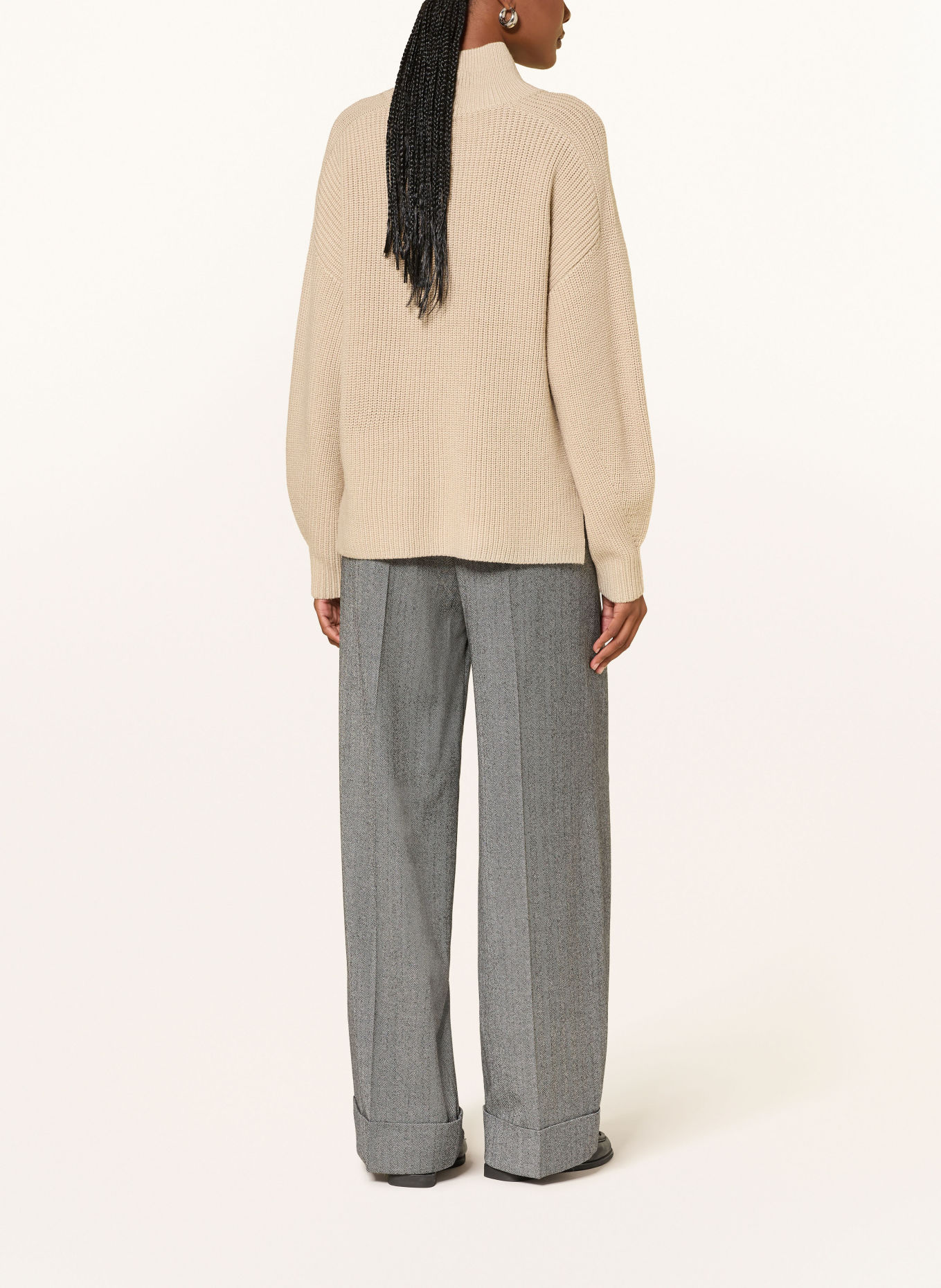 windsor. Merino Wool Sweaters: BEIGE