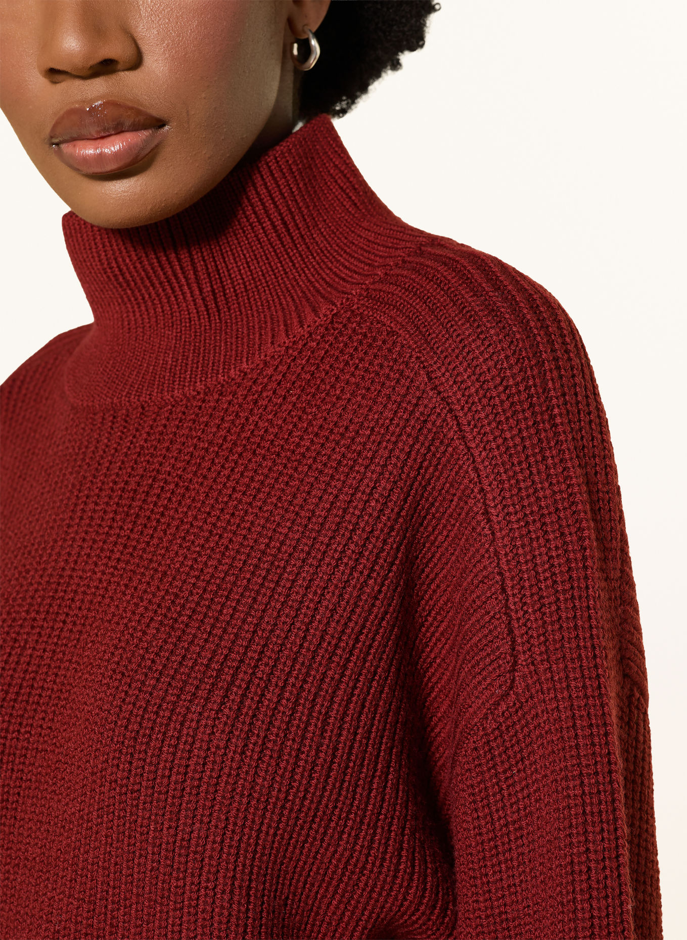 windsor. Pull en laine mérinos: ROUGE FONCÉ