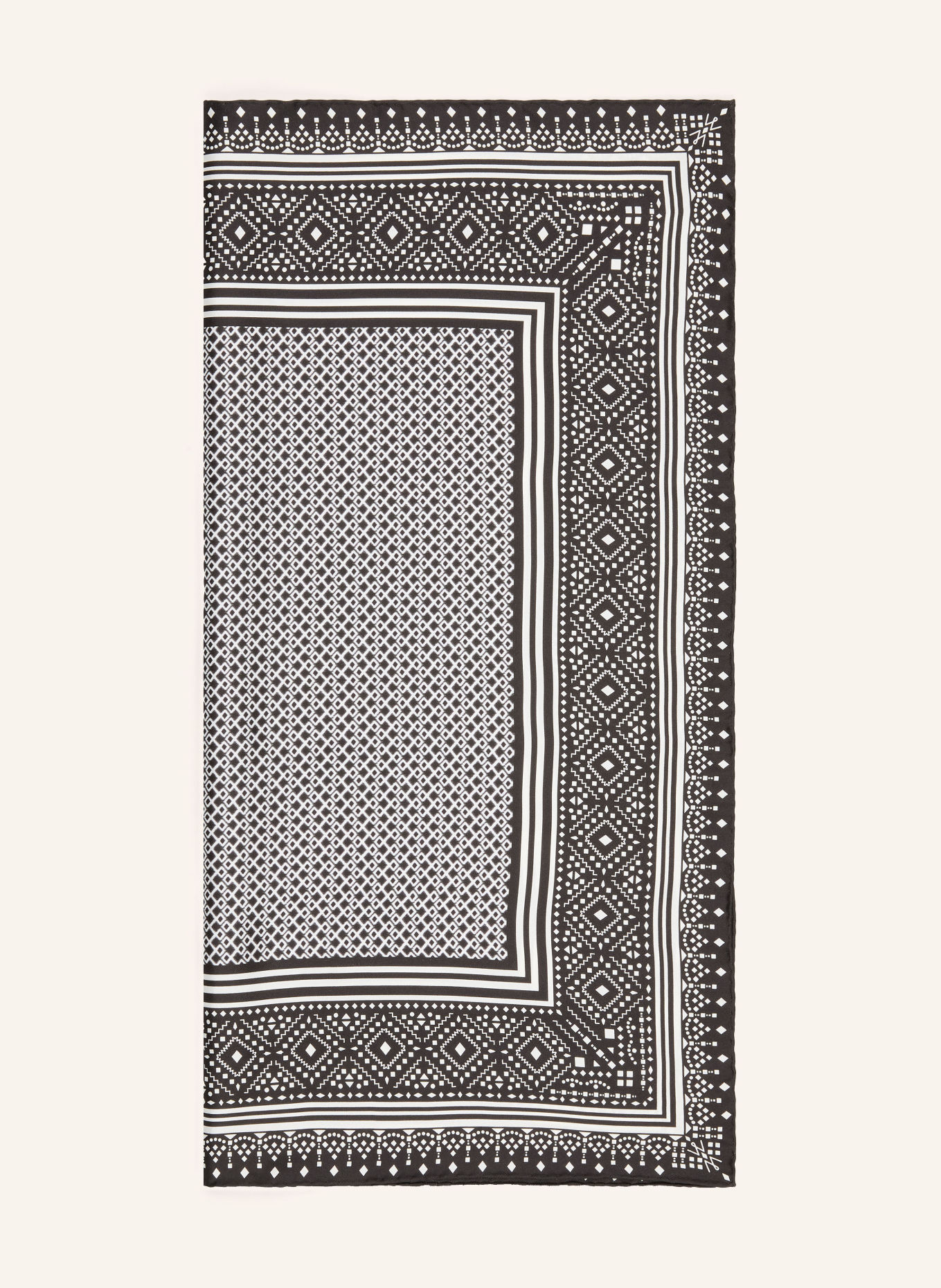 windsor. Foulard en soie: NOIR / BLANC