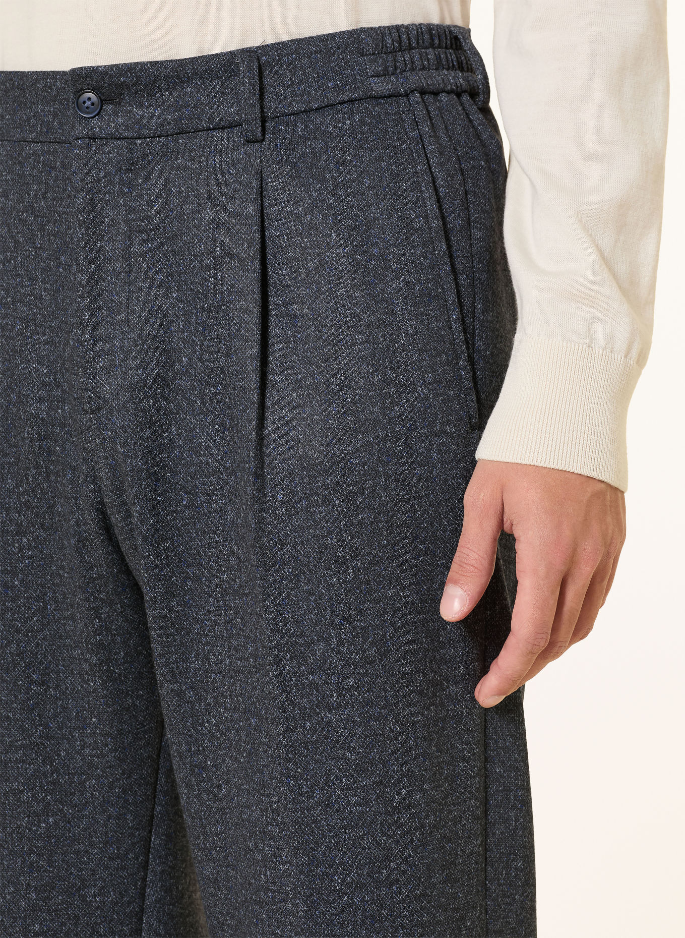 CINQUE CILETO Relaxed Fit Jersey Suit Trousers: 69 DUNKELBLAU