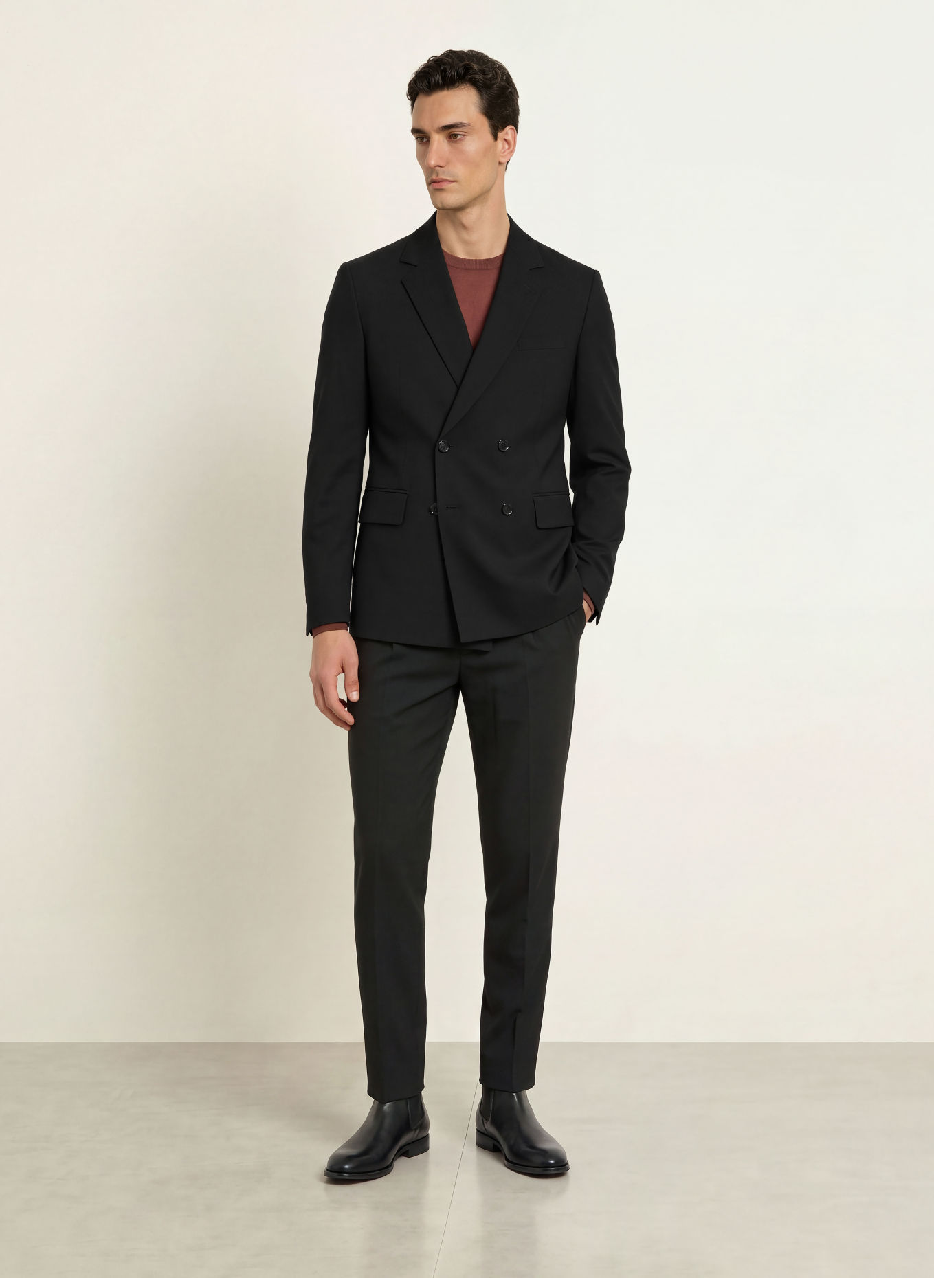 CINQUE Kostymkavaj CIDOUBLE Slim Fit: 99 SCHWARZ