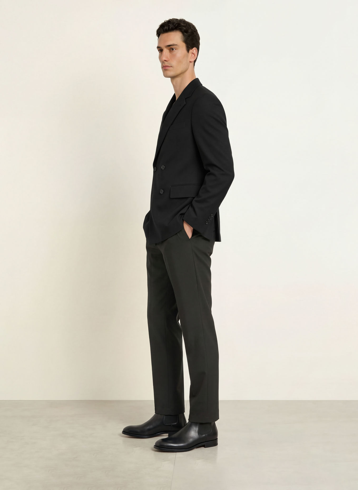 CINQUE Kostymkavaj CIDOUBLE Slim Fit: 99 SCHWARZ