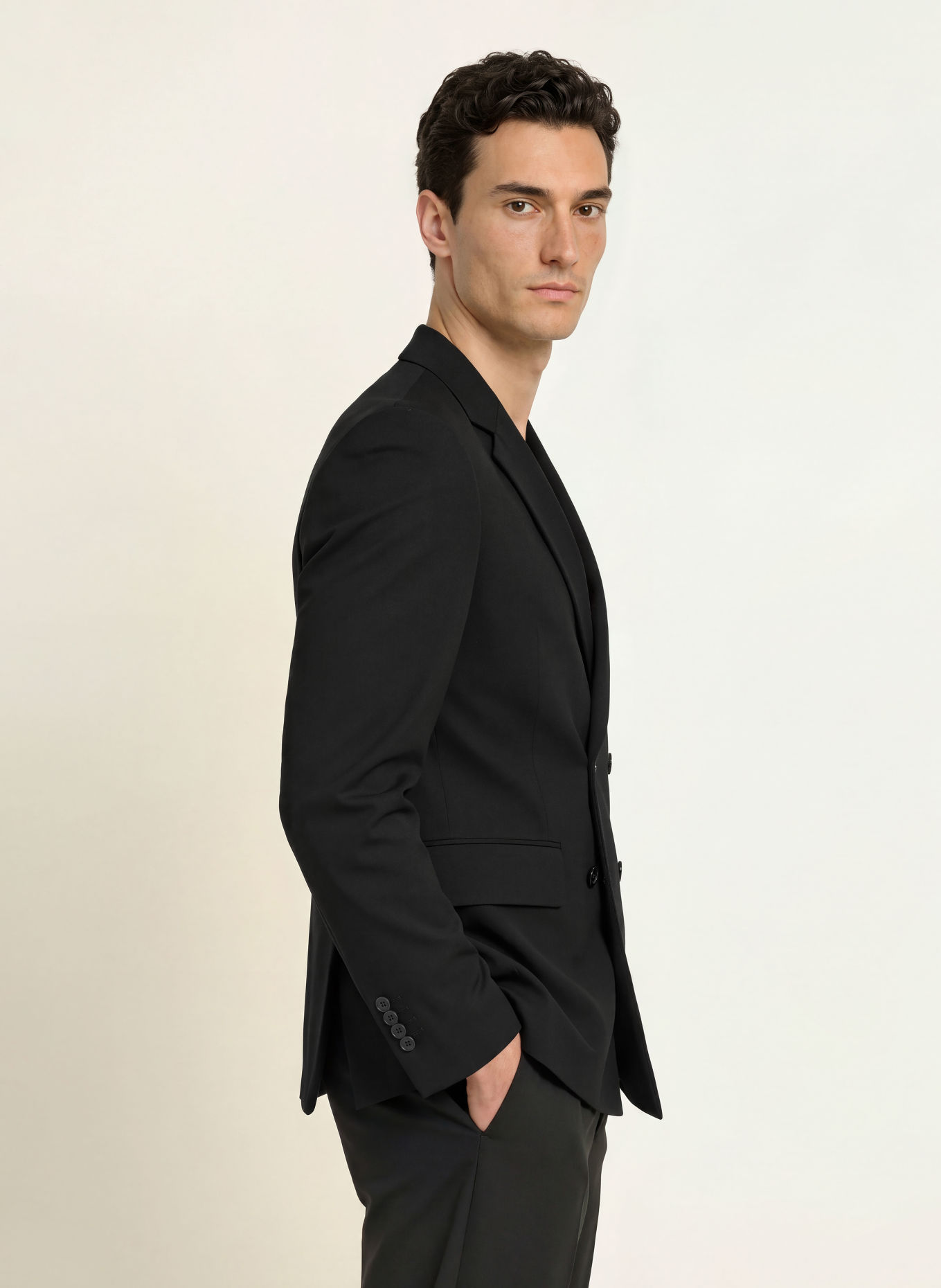 CINQUE Kostymkavaj CIDOUBLE Slim Fit: 99 SCHWARZ