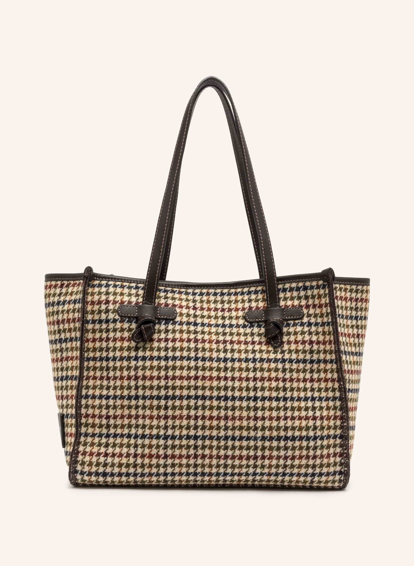 GIANNI CHIARINI Shopper MARCELLA LARGE mit Pouch: BEIGE / SILBER / DUNKELBRAUN