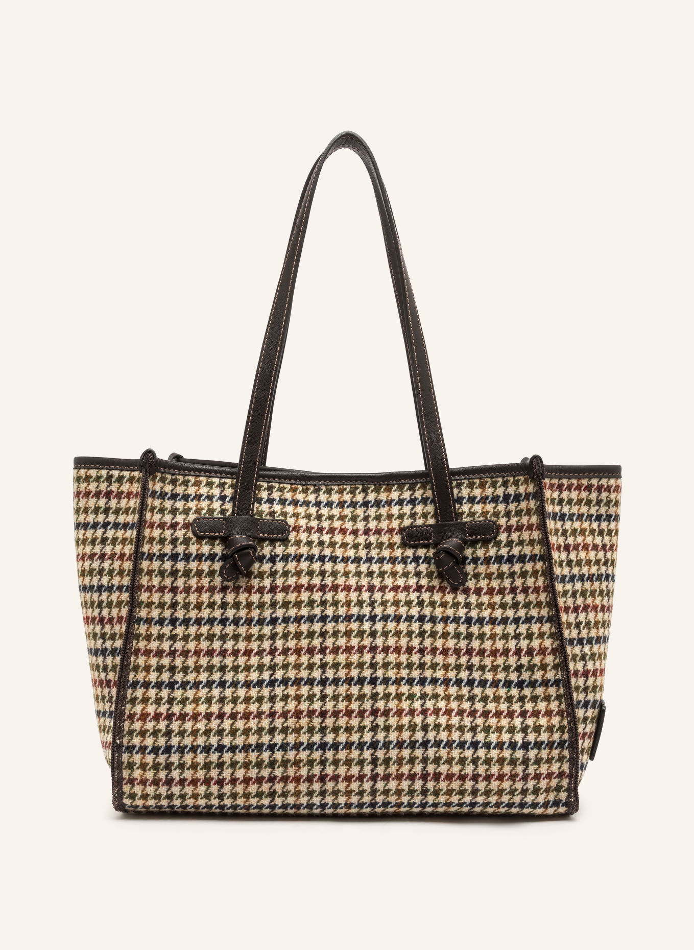 GIANNI CHIARINI Shopper MARCELLA LARGE mit Pouch: BEIGE / SILBER / DUNKELBRAUN