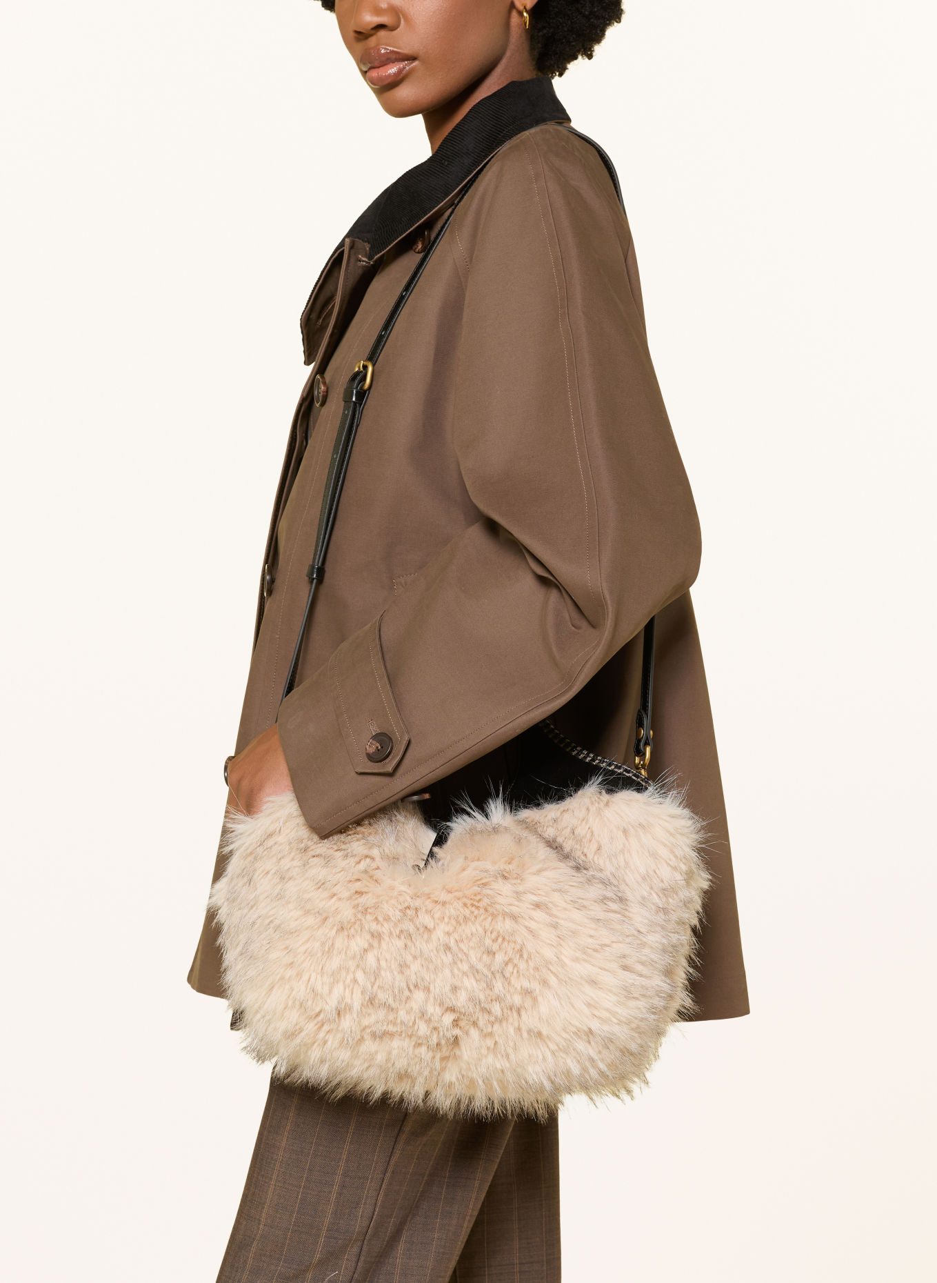 GIANNI CHIARINI INFINITY Handbag: BEIGE / BLACK