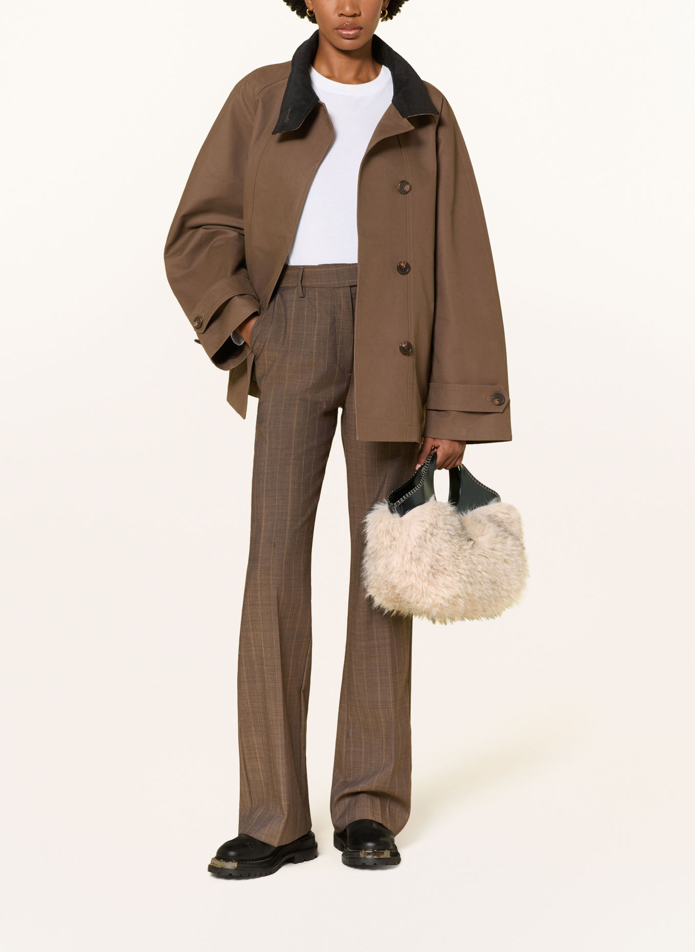GIANNI CHIARINI INFINITY Handbag: BEIGE / BLACK