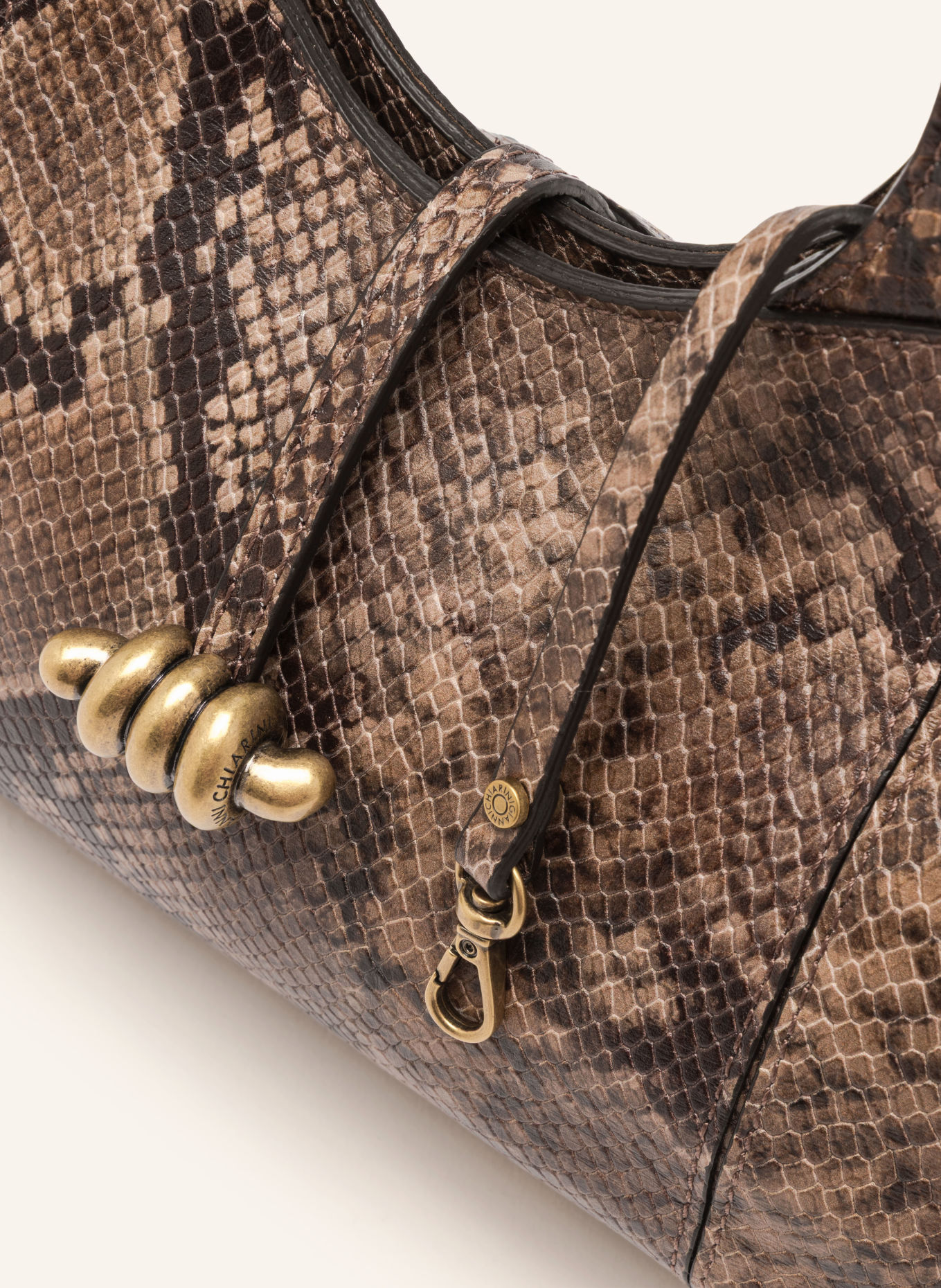 GIANNI CHIARINI Handtasche INFINITY: BRAUN / SCHWARZ