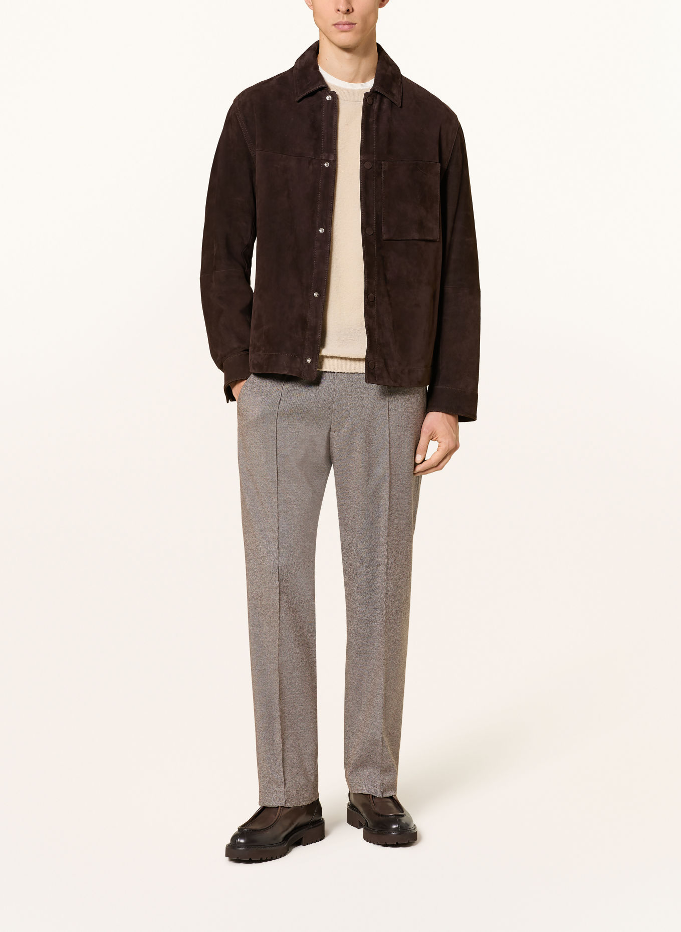 CINQUE CILUIGI Regular Fit Trousers: TAUPE